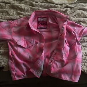 Breast cancer awareness dixxon flannel crop top size small
